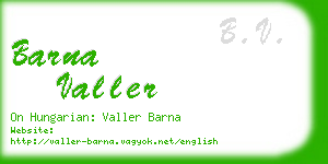 barna valler business card